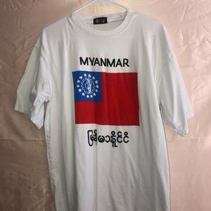 Myanmar Flag Logo Tee Shirt